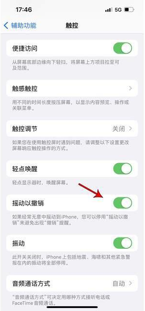 凤泉苹果手机维修分享iPhone手机如何设置摇一摇删除文字 